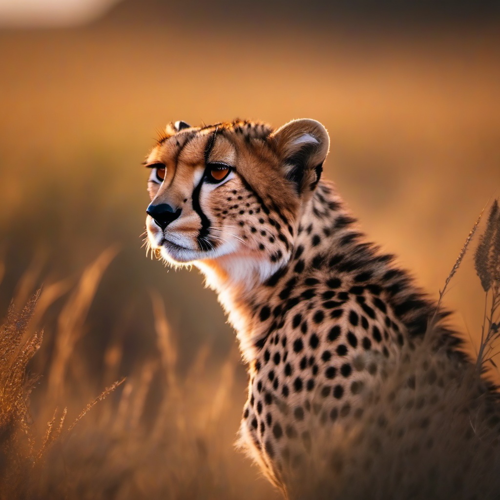 Cute Cheetah in the African Savannah 8k, cinematic, vivid colors