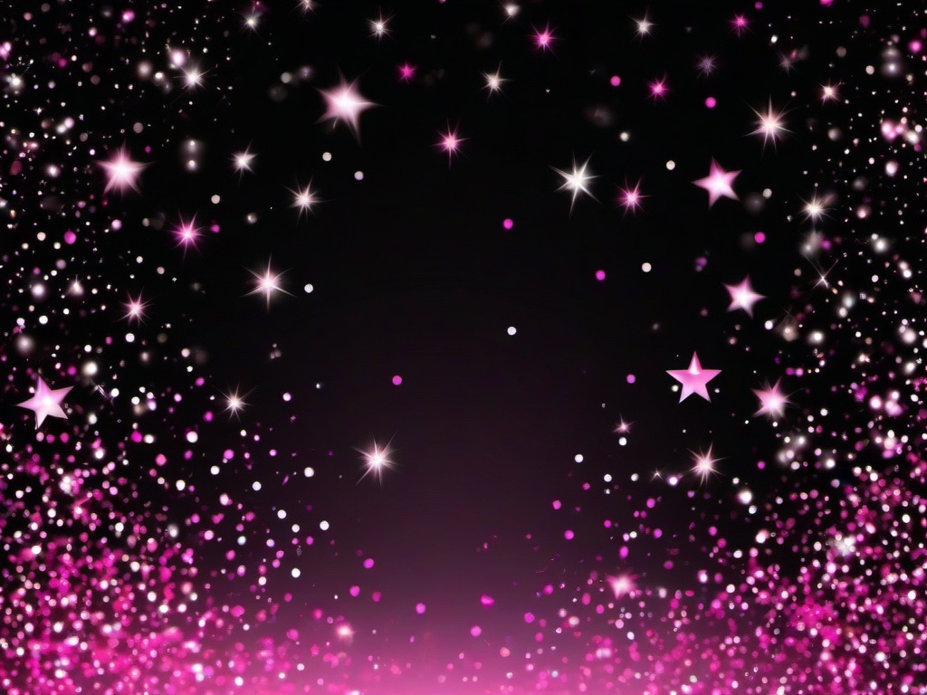 Black And Pink Background-Black with soft pink highlights and sparkling stars  background wallpaper