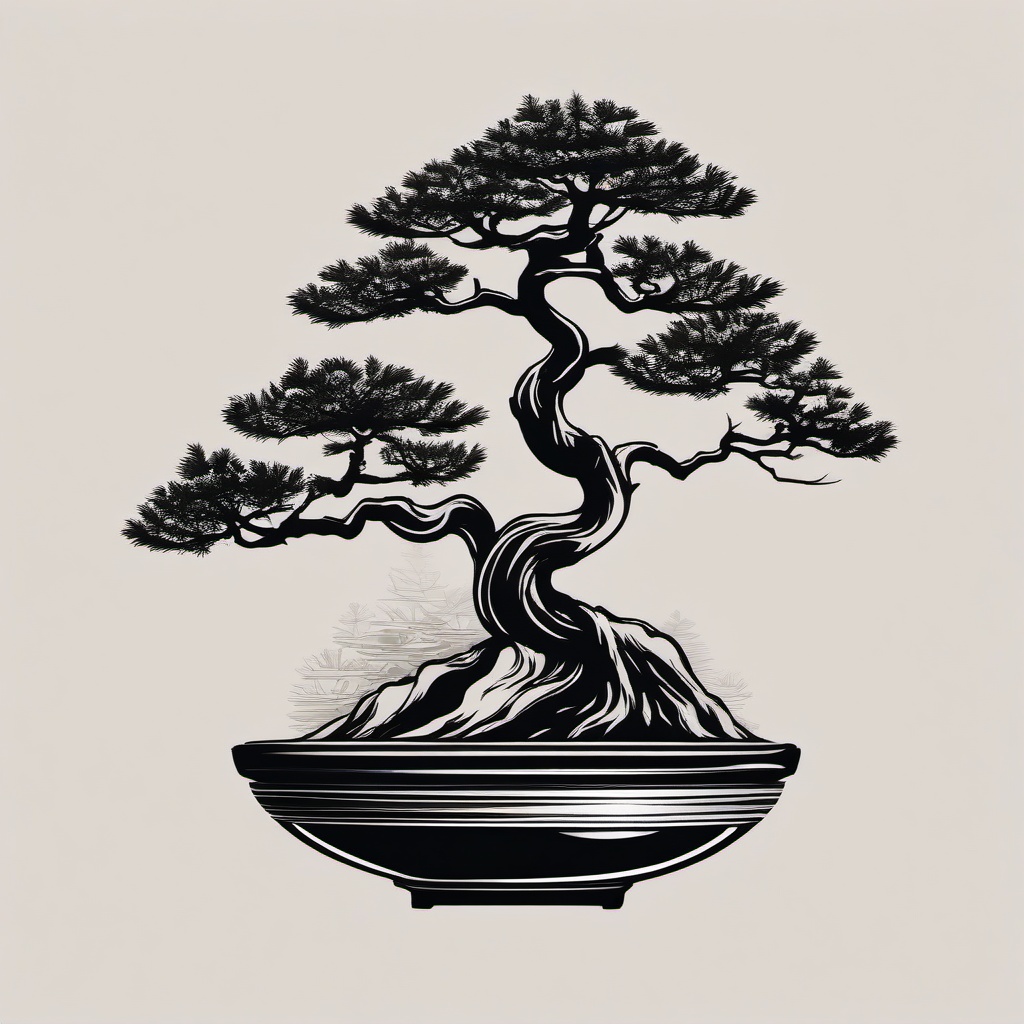 bonsai tattoo ideas  simple vector color tattoo