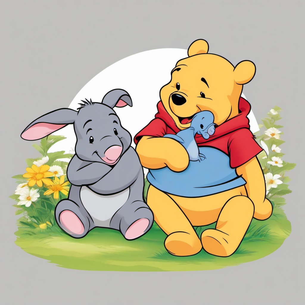 Winnie The Pooh clipart - Pooh and Eeyore together  vector clipart