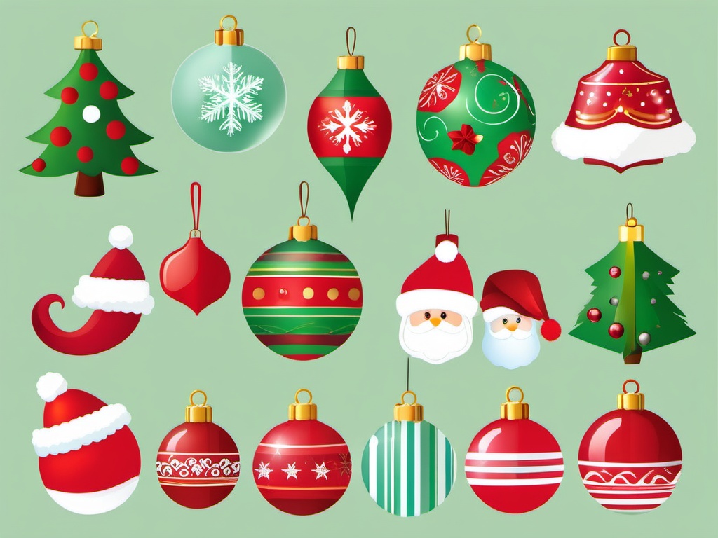 Clip Art Christmas Tree Ornaments,Creating custom ornaments with clip art Christmas tree ornaments  simple, 2d flat