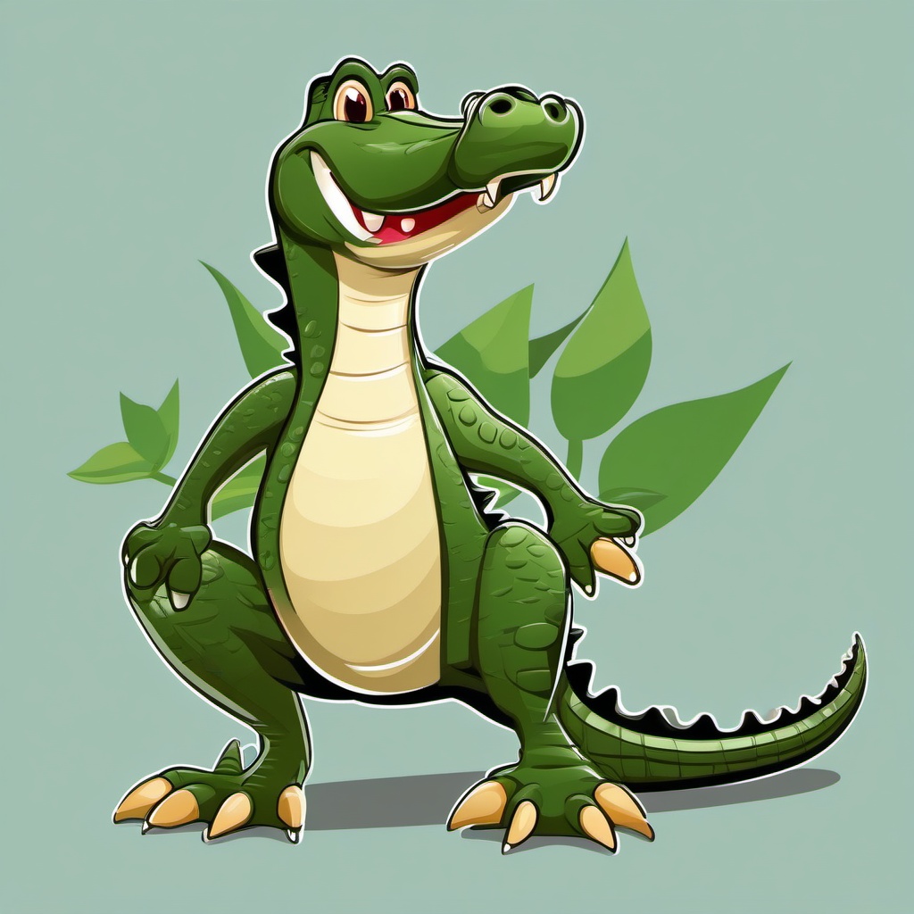 Alligator clipart - alligator in a funny pose  