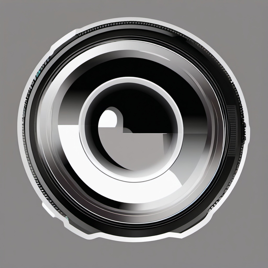 Camera lens aperture sticker, Photographic , sticker vector art, minimalist design