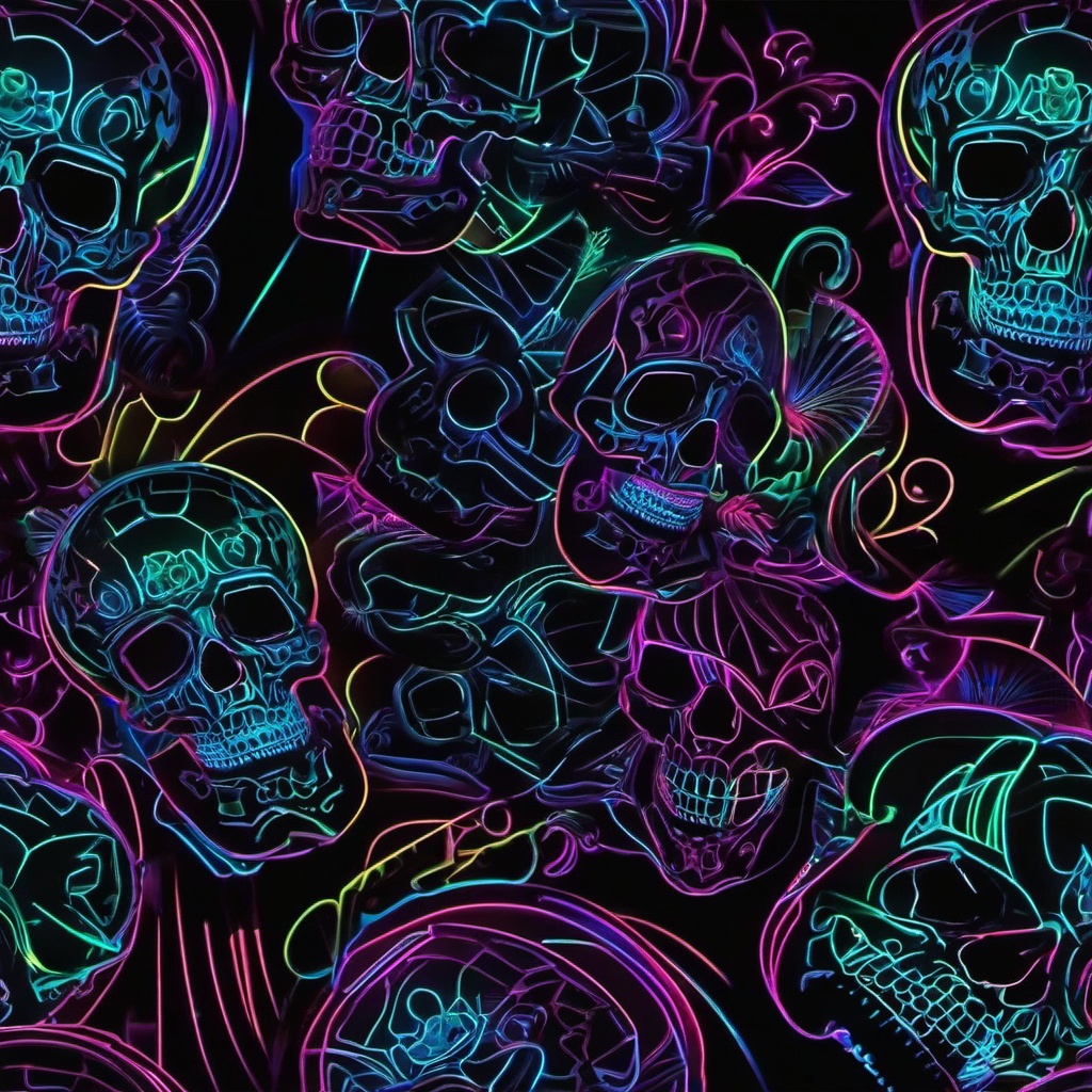 Neon Background Wallpaper - skull neon wallpaper  