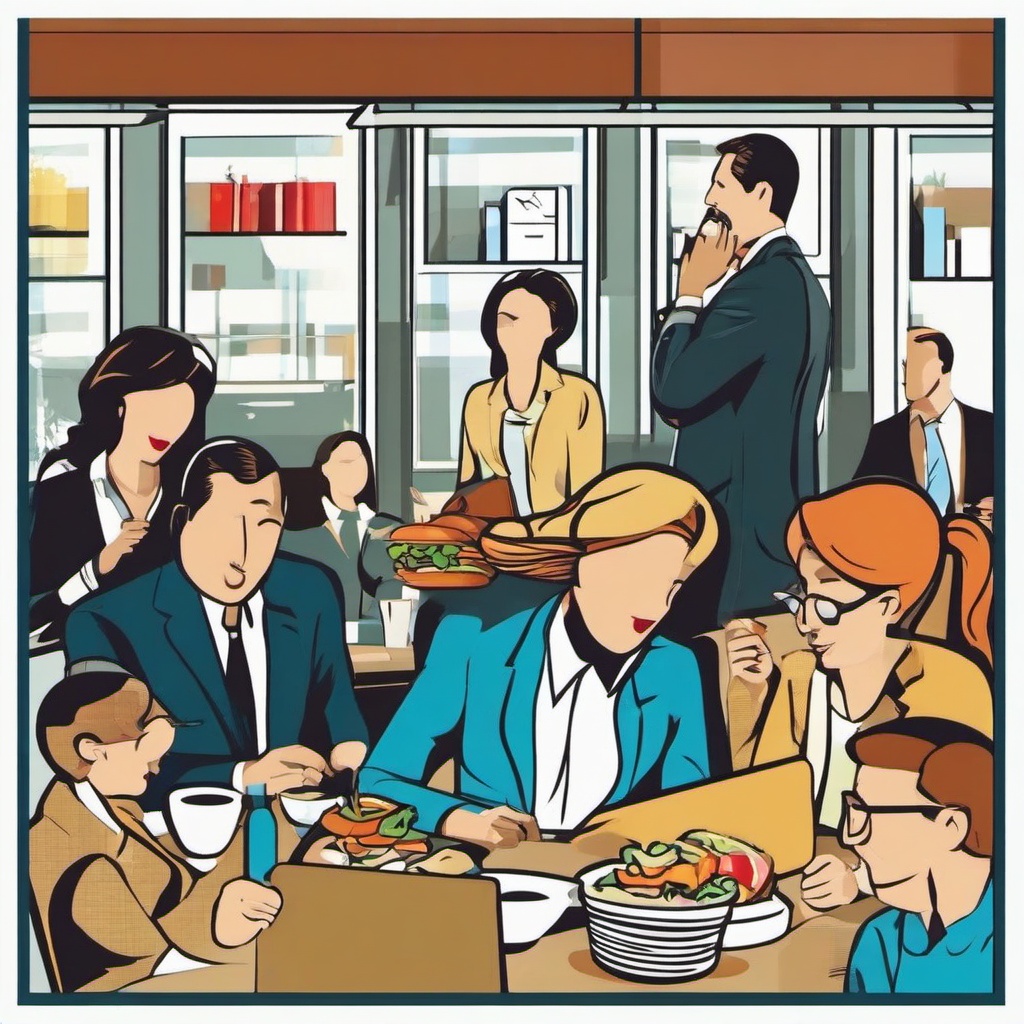 Lunch clipart - lunchtime at the office  clipart