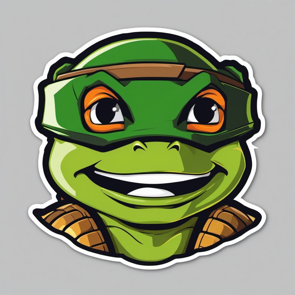 Ninja Turtle sticker- Shell-Shocking Shenanigans, , sticker vector art, minimalist design