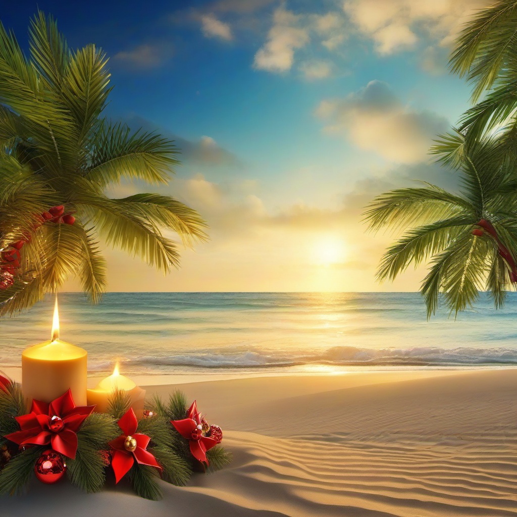 Beach Background Wallpaper - christmas on the beach background  