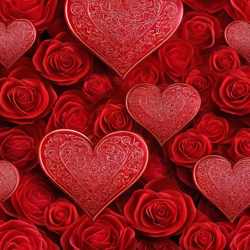 Heart Background Wallpaper - red rose heart wallpaper  