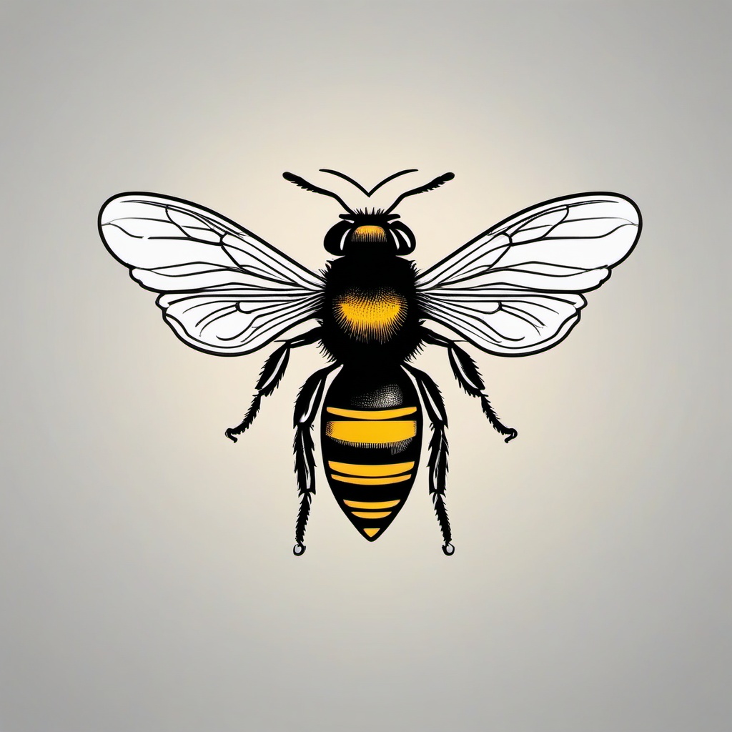 minimalist tiny bee tattoo  vector tattoo design