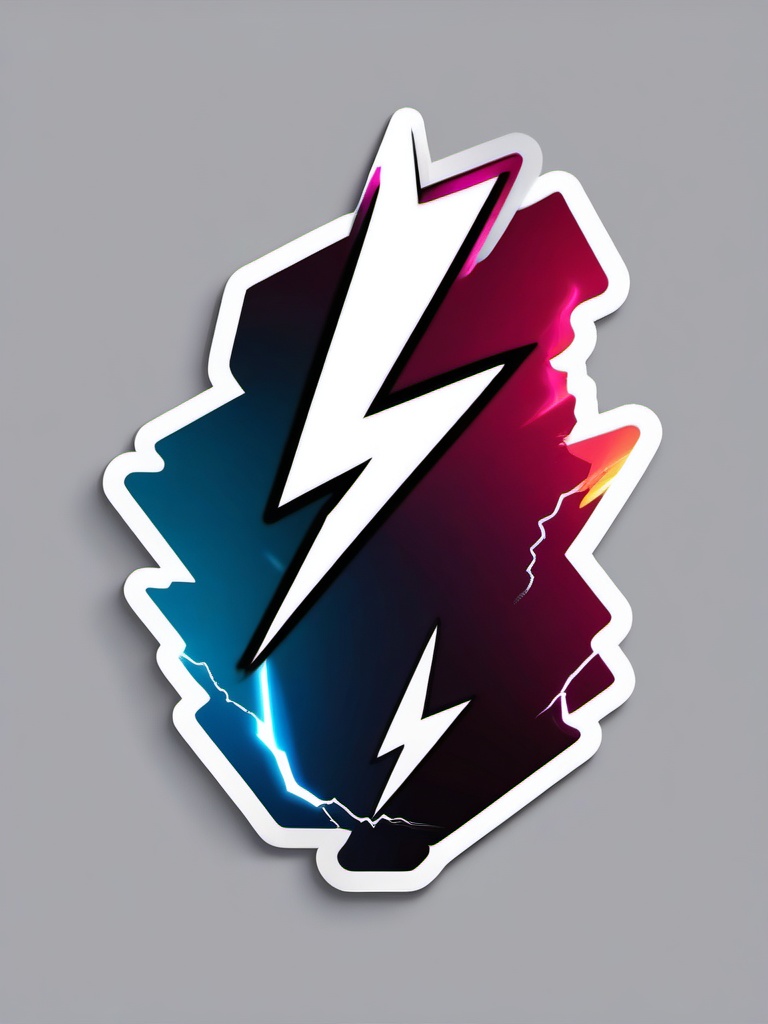 Lightning sticker- Electric and striking, , sticker vector art, minimalist design