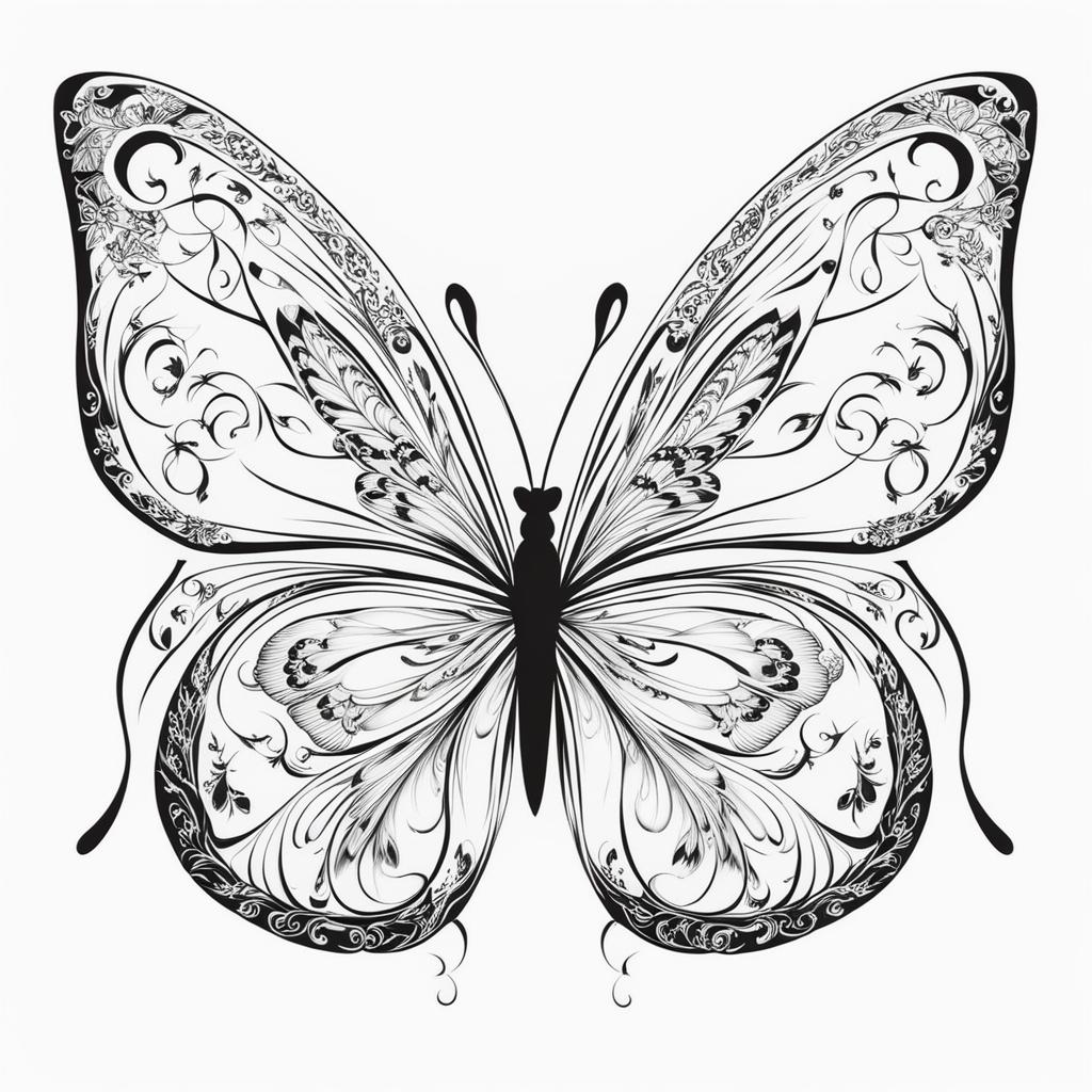 Butterfly tattoo patterns,Patterns and motifs for butterfly-themed tattoos. tattoo design, white background