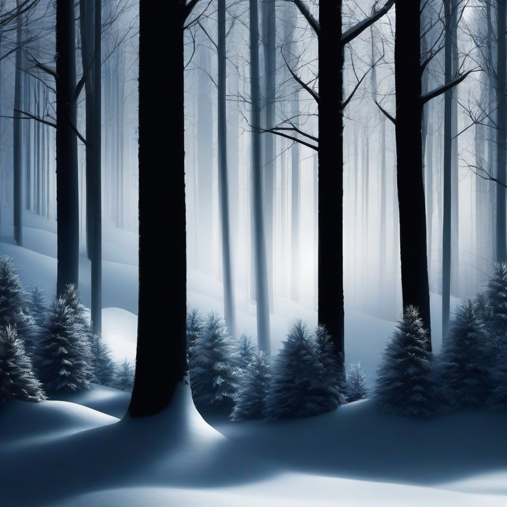 Winter background wallpaper - dark winter forest background  