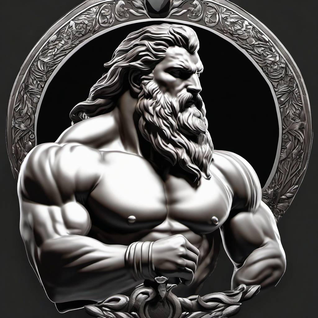 Hercules with Lion Head Tattoo - Capture the iconic moment of Hercules with the lion's head as a trophy in a tattoo, showcasing the hero's strength.  