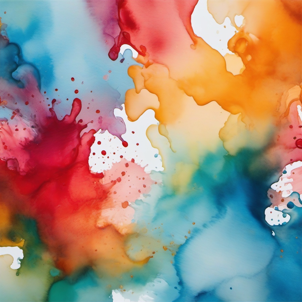 Watercolor paint splashes and abstract washes top view, product photoshoot realistic background, hyper detail, high resolution