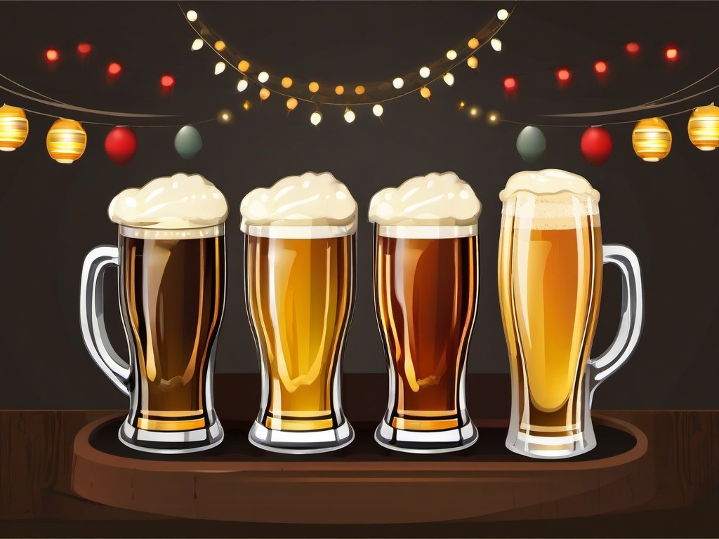 Beer clipart - beer served at a festival  vector clipart