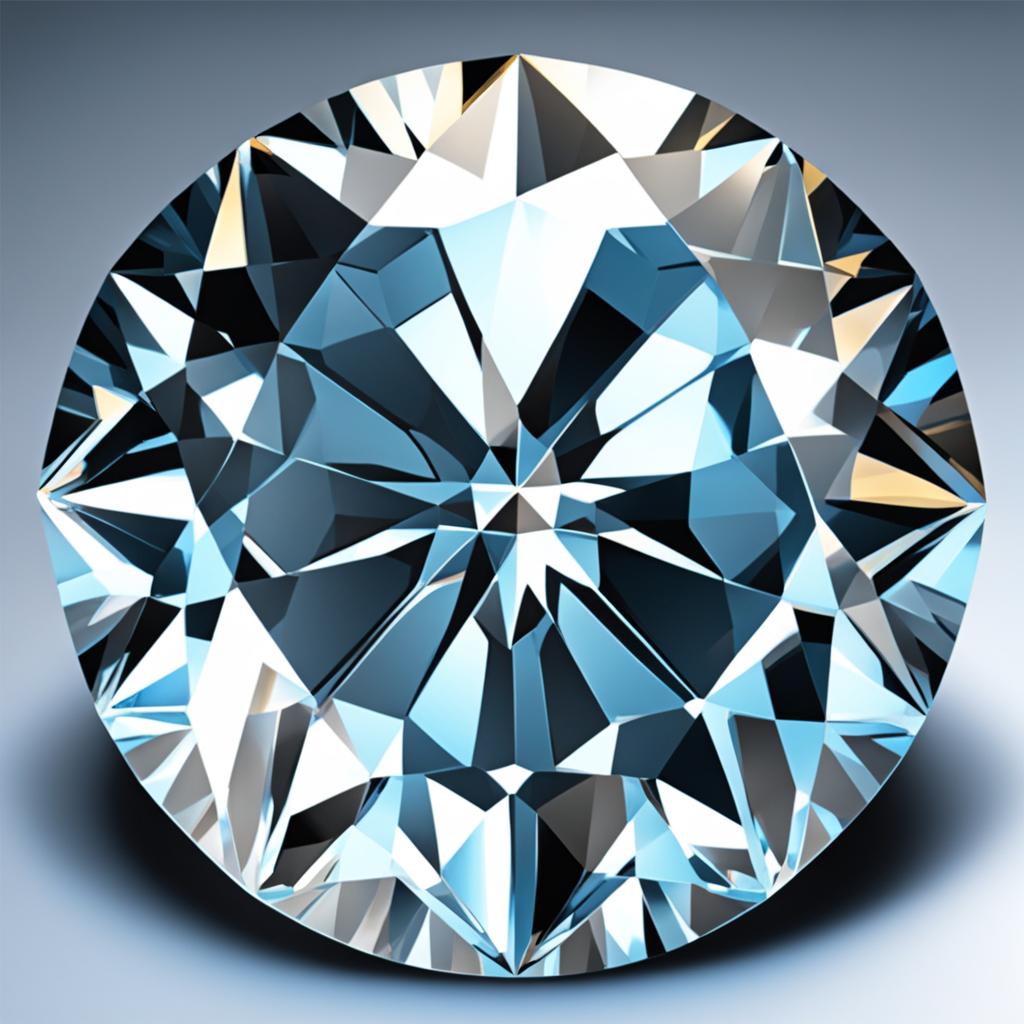 diamond clipart: shining diamond with brilliant facets. 