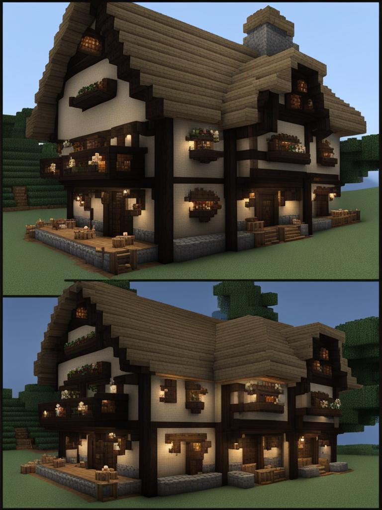 medieval tavern with hearty food and warm hearths - minecraft house ideas minecraft block style