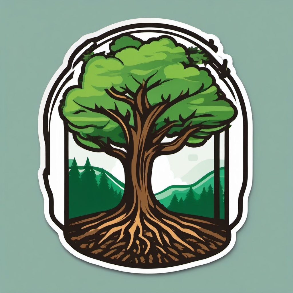 Arbor Day sticker- Tree Planting Initiative, , sticker vector art, minimalist design