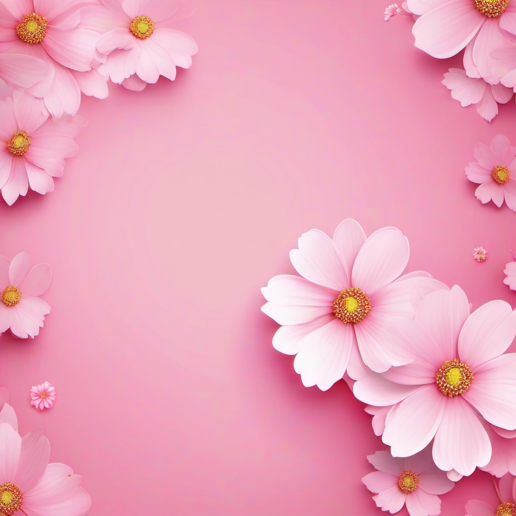 light pink background with flowers  wallpaper