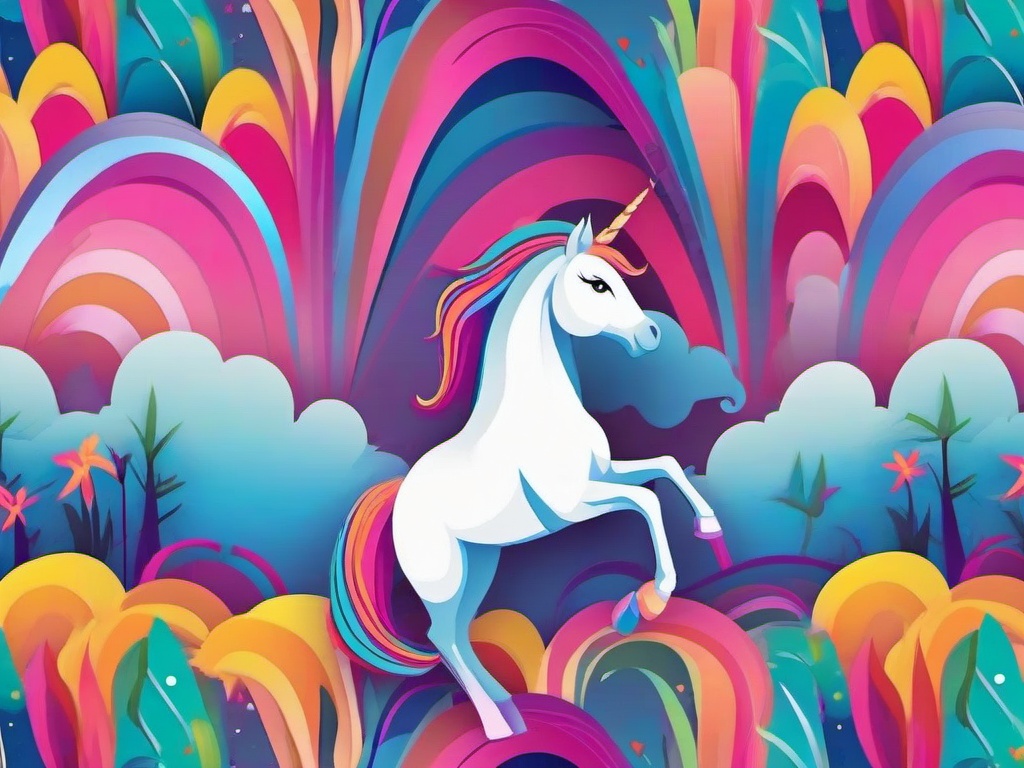 Colorful Unicorn Wallpaper  