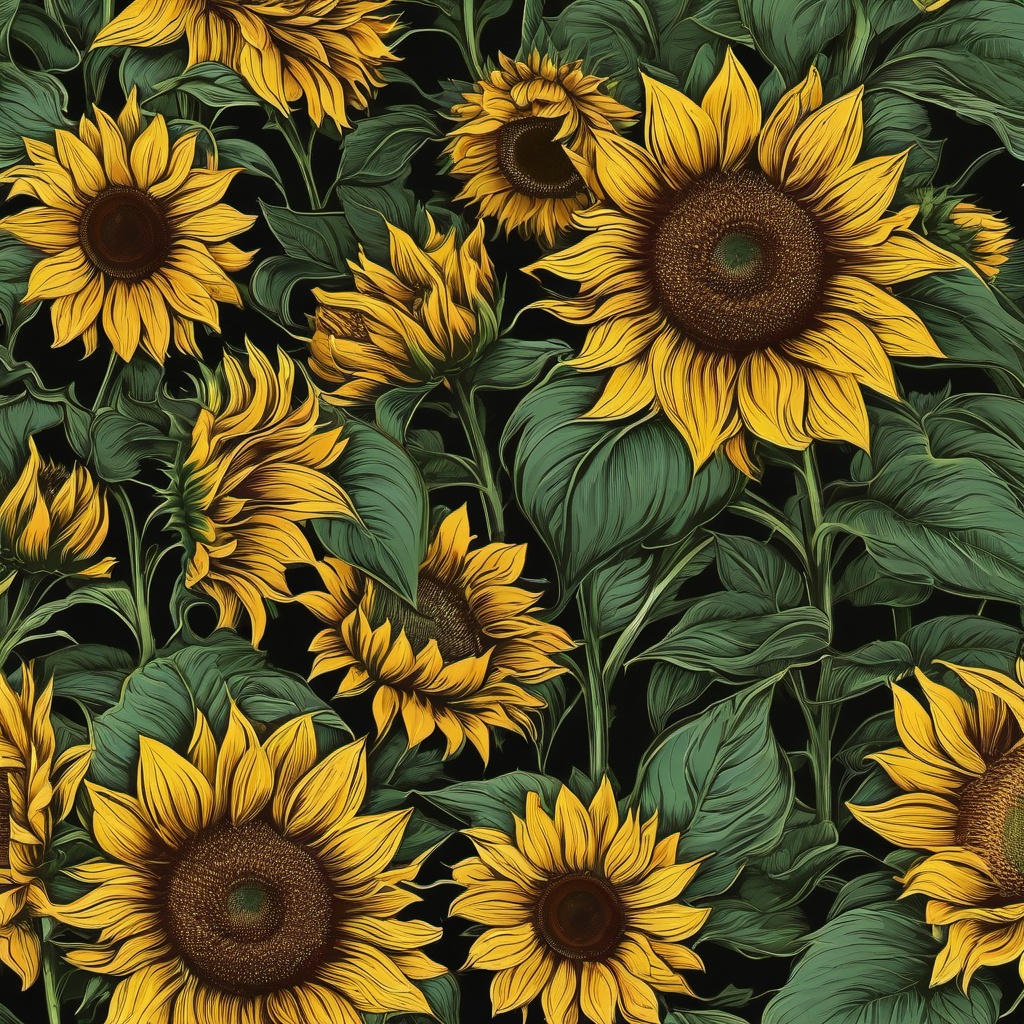 Sunflowers Wallpaper - Sunflower Field wallpaper, abstract art style, patterns, intricate