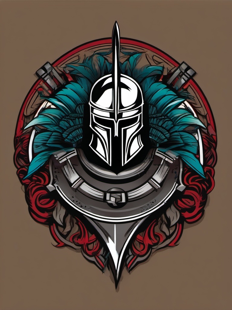 spartan armband tattoo  simple vector color tattoo