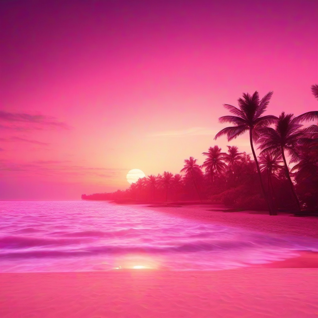 Beach background - pink beach background  