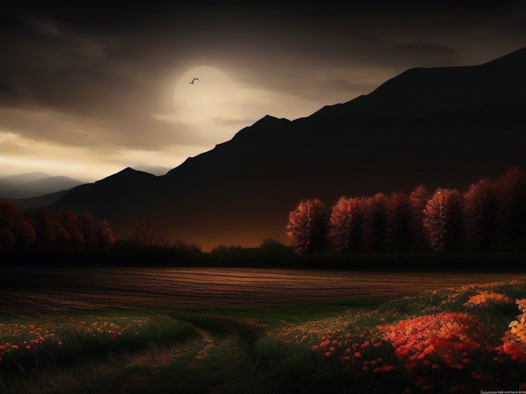 Dark Autumn Wallpaper  ,desktop background wallpaper