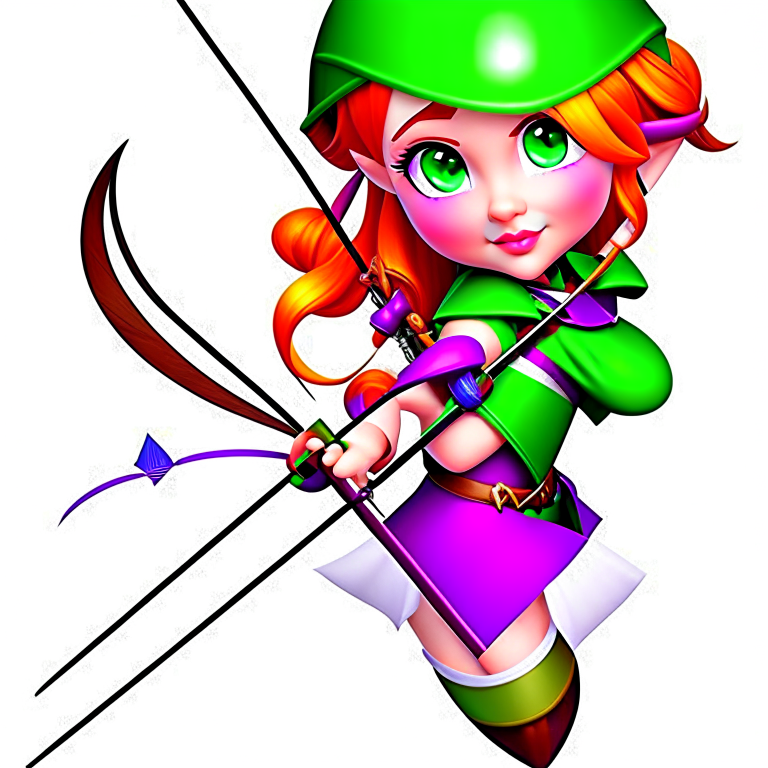 elf clipart - lyriel, a skilled and agile elven archer. 