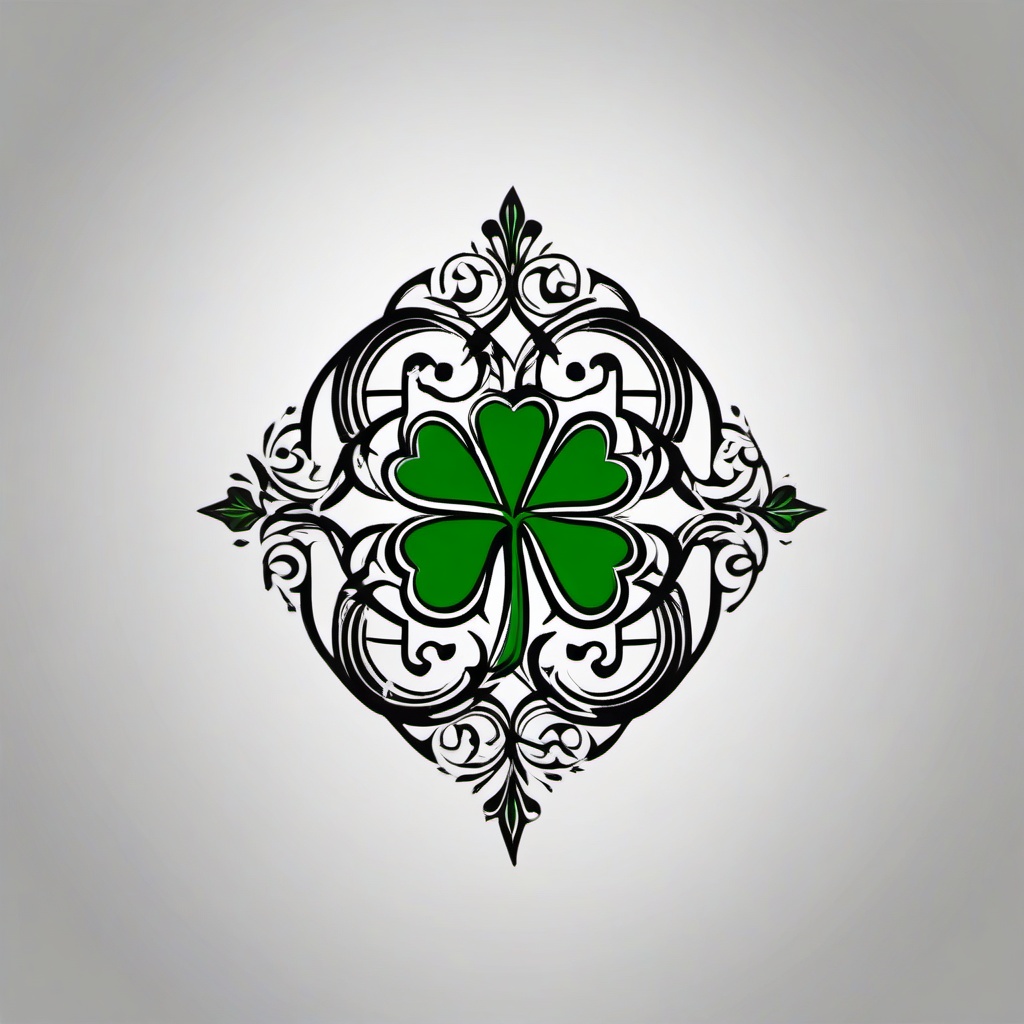 irish design tattoos  simple color tattoo,minimal,white background