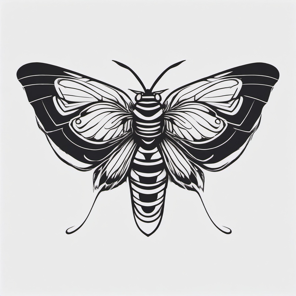 Deathshead Moth Tattoo - Tattoo featuring a deathshead moth.  simple vector tattoo,minimalist,white background