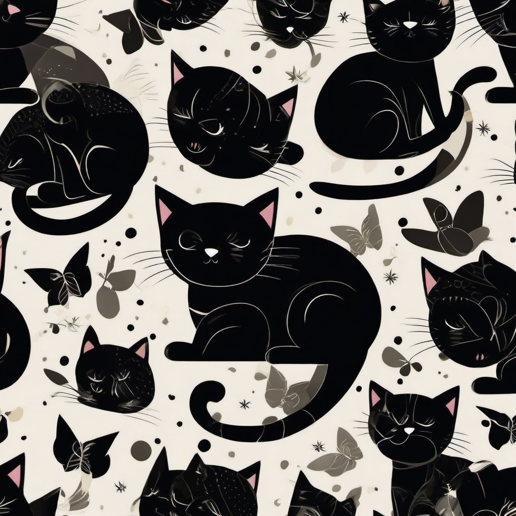 Black Cute Wallpaper - Adorable Black Kittens at Play  intricate patterns, splash art, wallpaper art