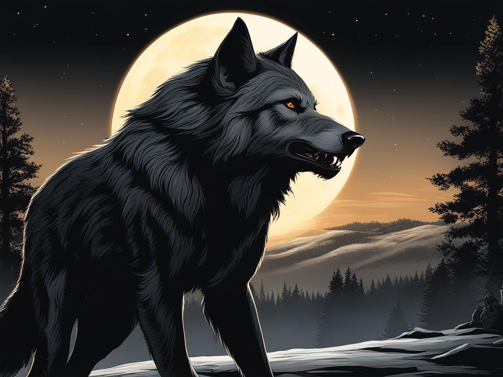 werewolf pack howling - paint a scene of a werewolf pack howling at the moon in a chilling display of unity. 