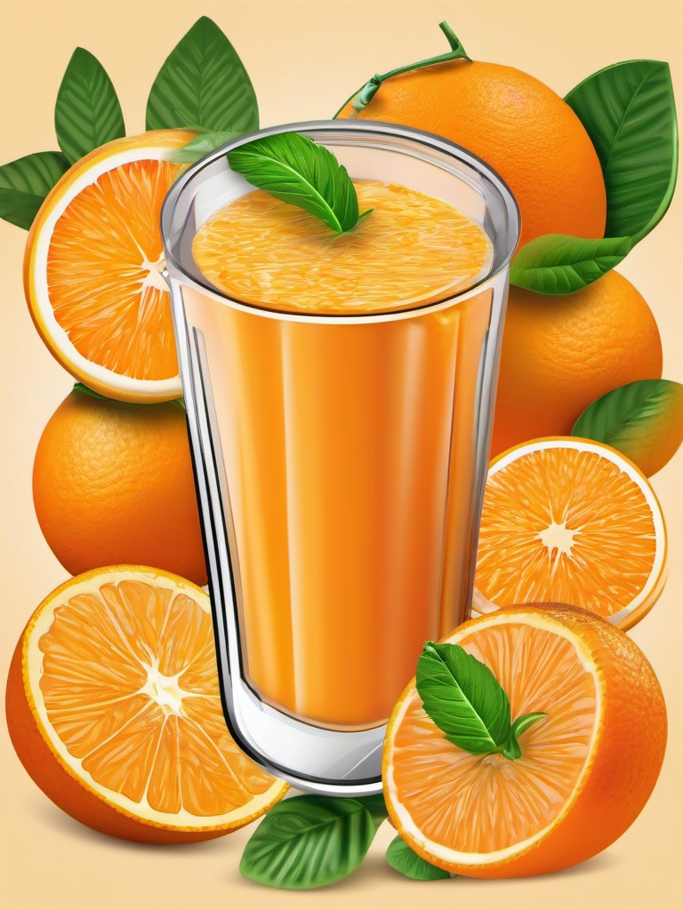 Orange clipart - orange in a smoothie  clipart