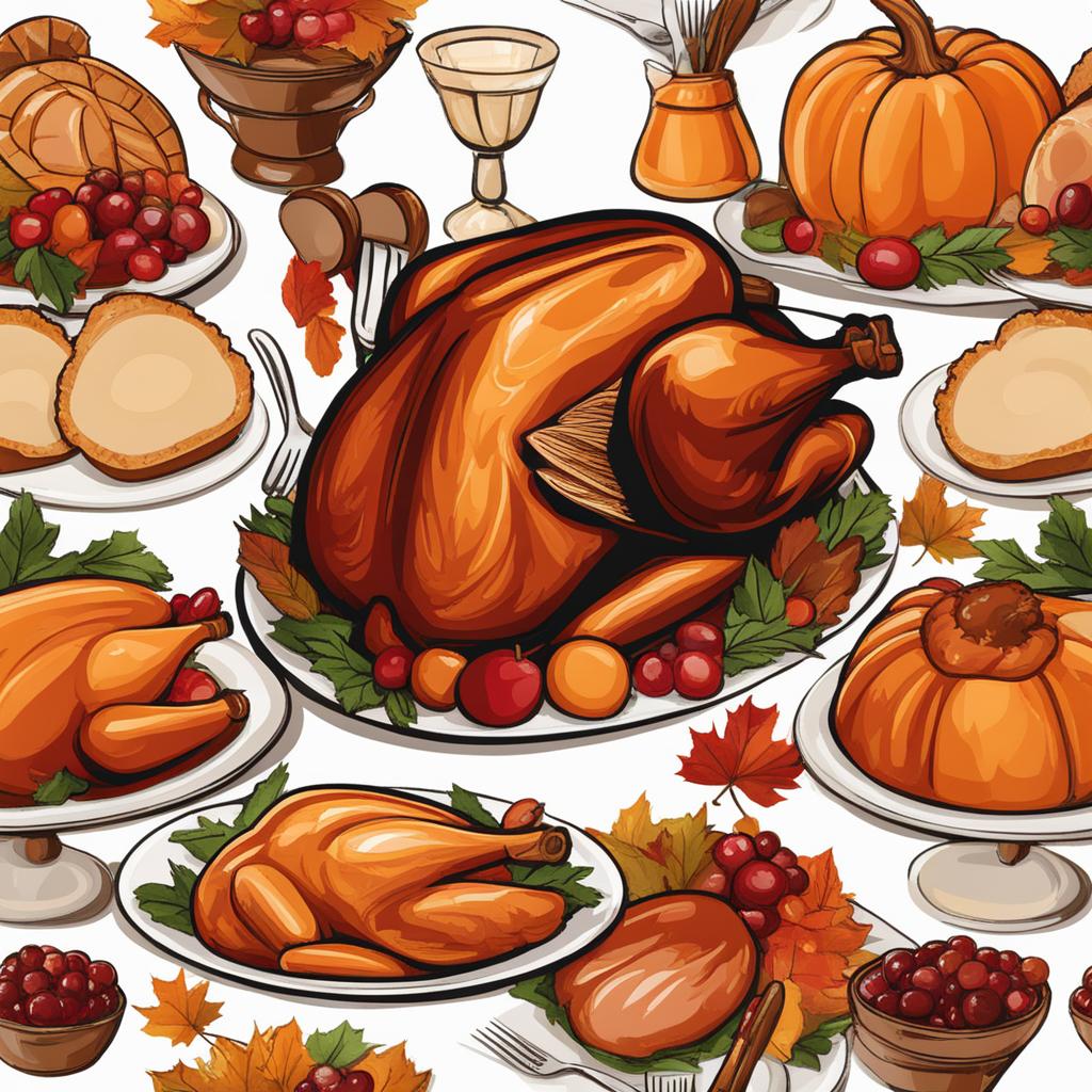 turkey clipart,ready to charm at a thanksgiving dinner party 