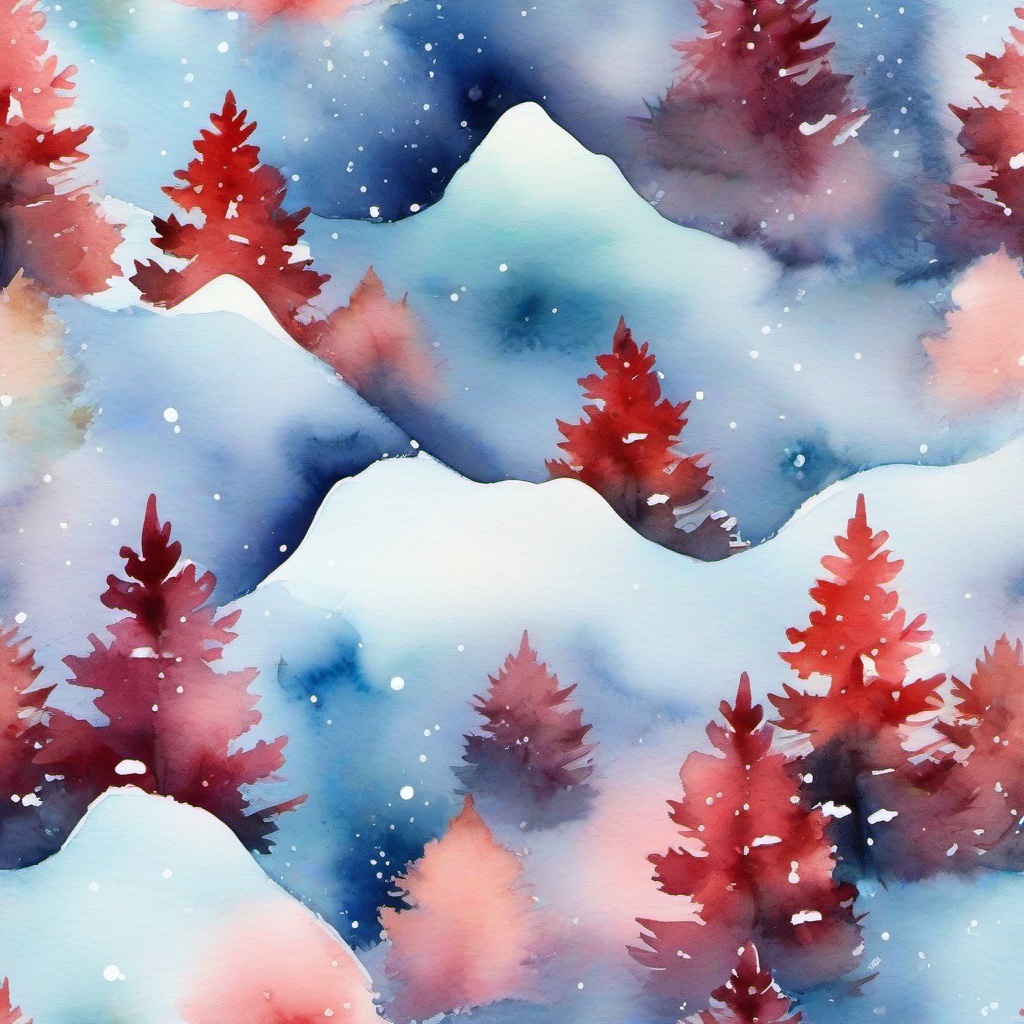 Winter background wallpaper - watercolor snow background  