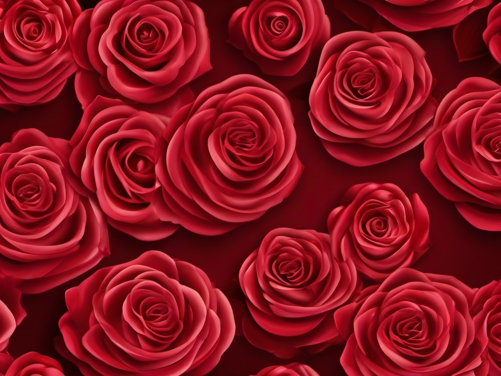 Red Roses Background-Deep red with elegant rose patterns for a romantic feel  background wallpaper