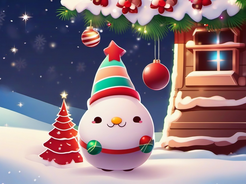 Cute Kawaii Christmas Wallpaper  