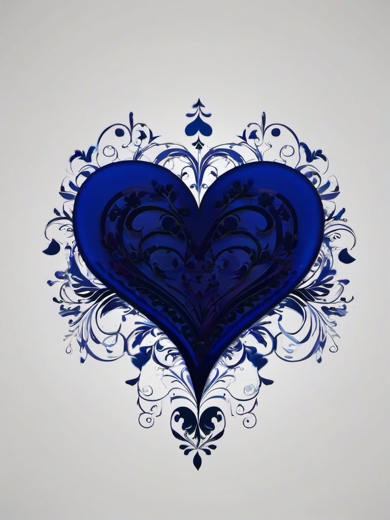 Dark Blue Heart Wallpaper  ,mobile iphone background wallpaper