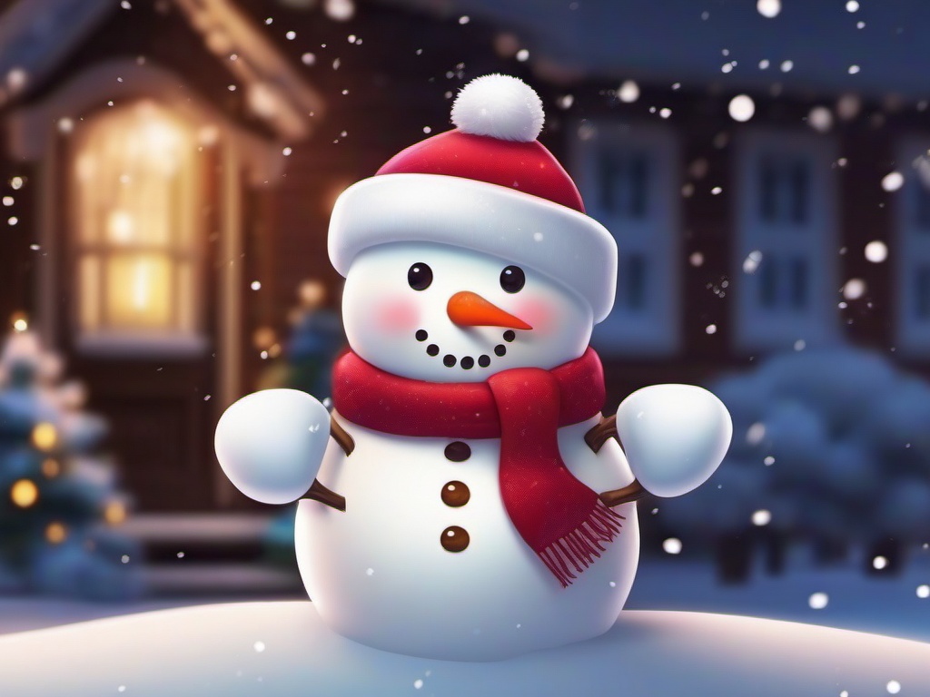 Cute Christmas Snowman  