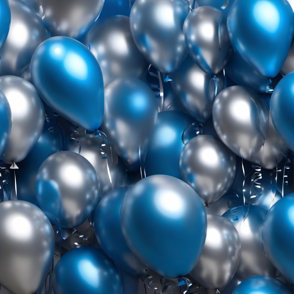 Party Background Wallpaper - blue and silver balloons background  