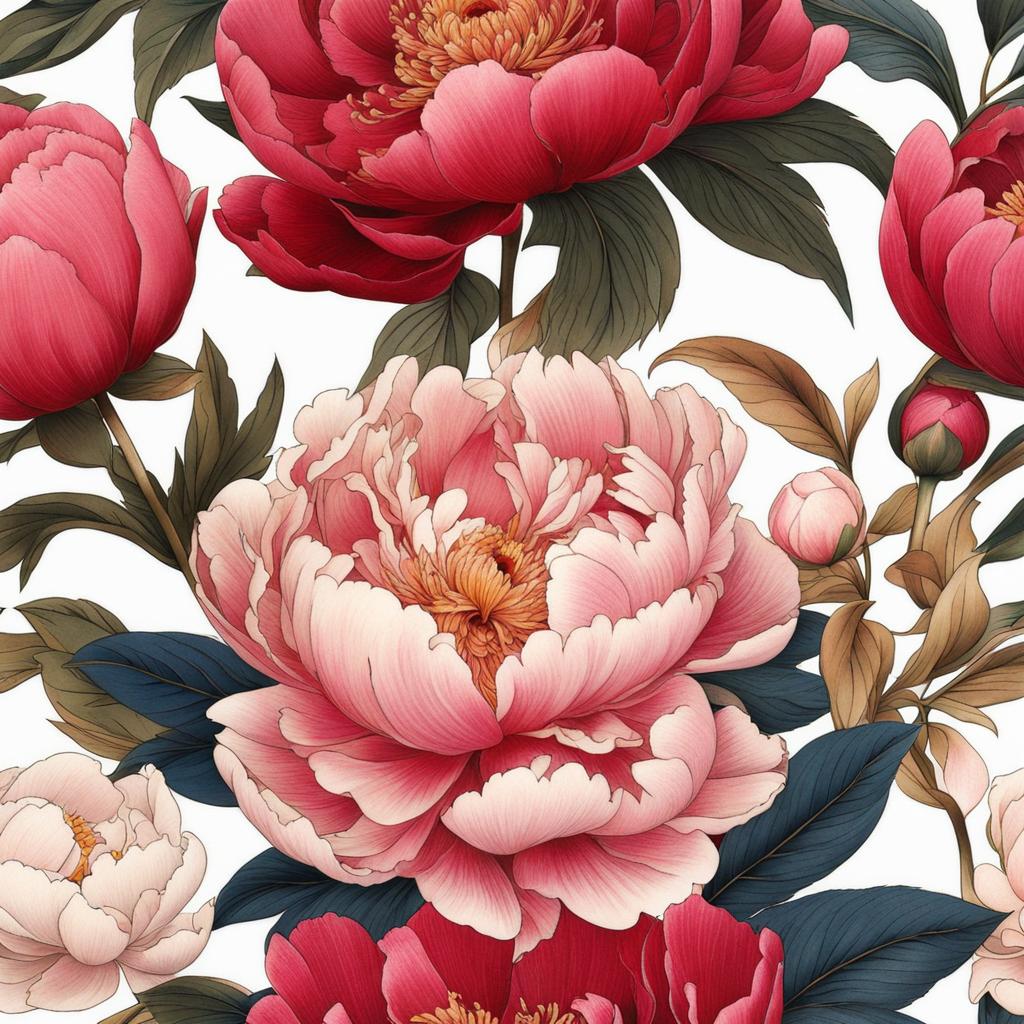 peony tattoo, symbolizing beauty, honor, and prosperity. 