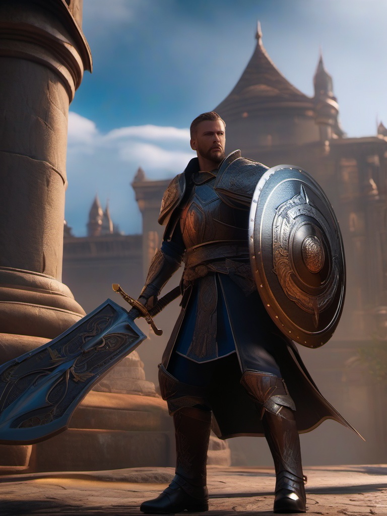 Animated Shield Defending with a Swordmage detailed matte painting, deep color, fantastical, intricate detail, splash screen, complementary colors, fantasy concept art, 8k resolution trending on artstation unreal engine 5