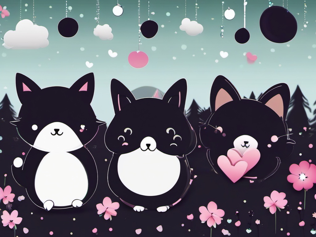 wallpaper cute dark  ,desktop background wallpaper