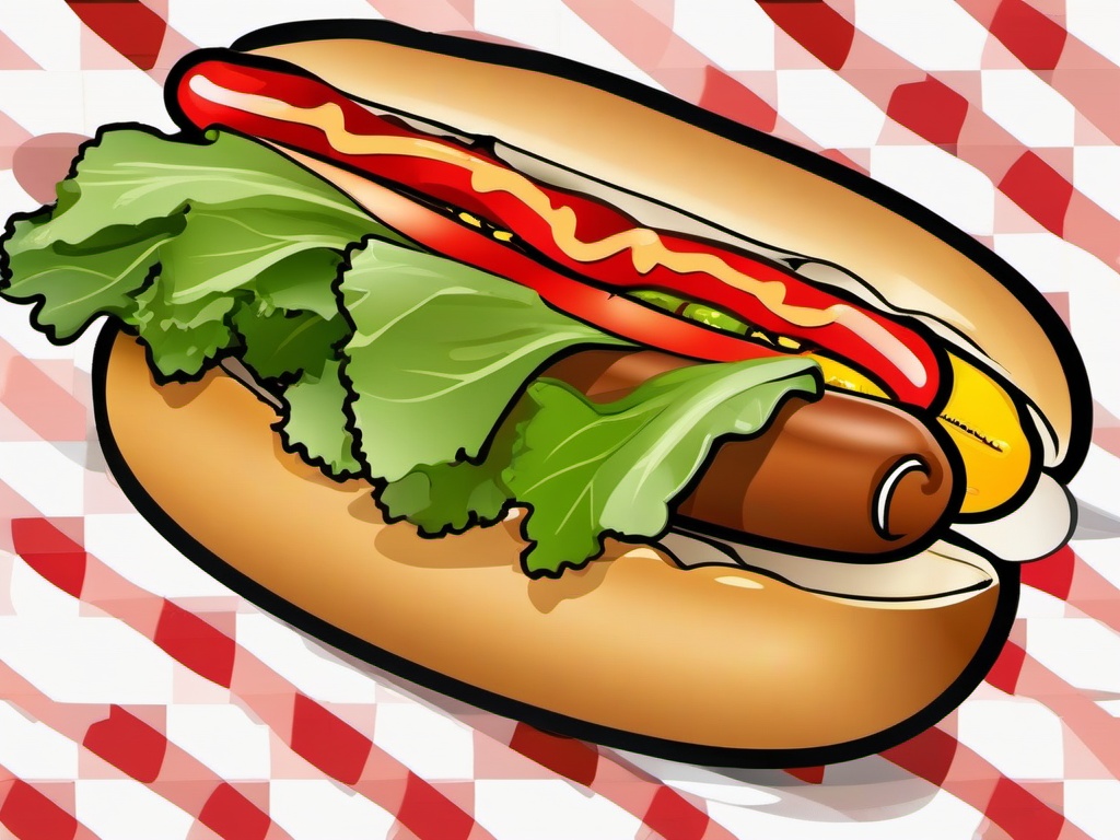 Hot Dog clipart - hot dog with pickles  clipart