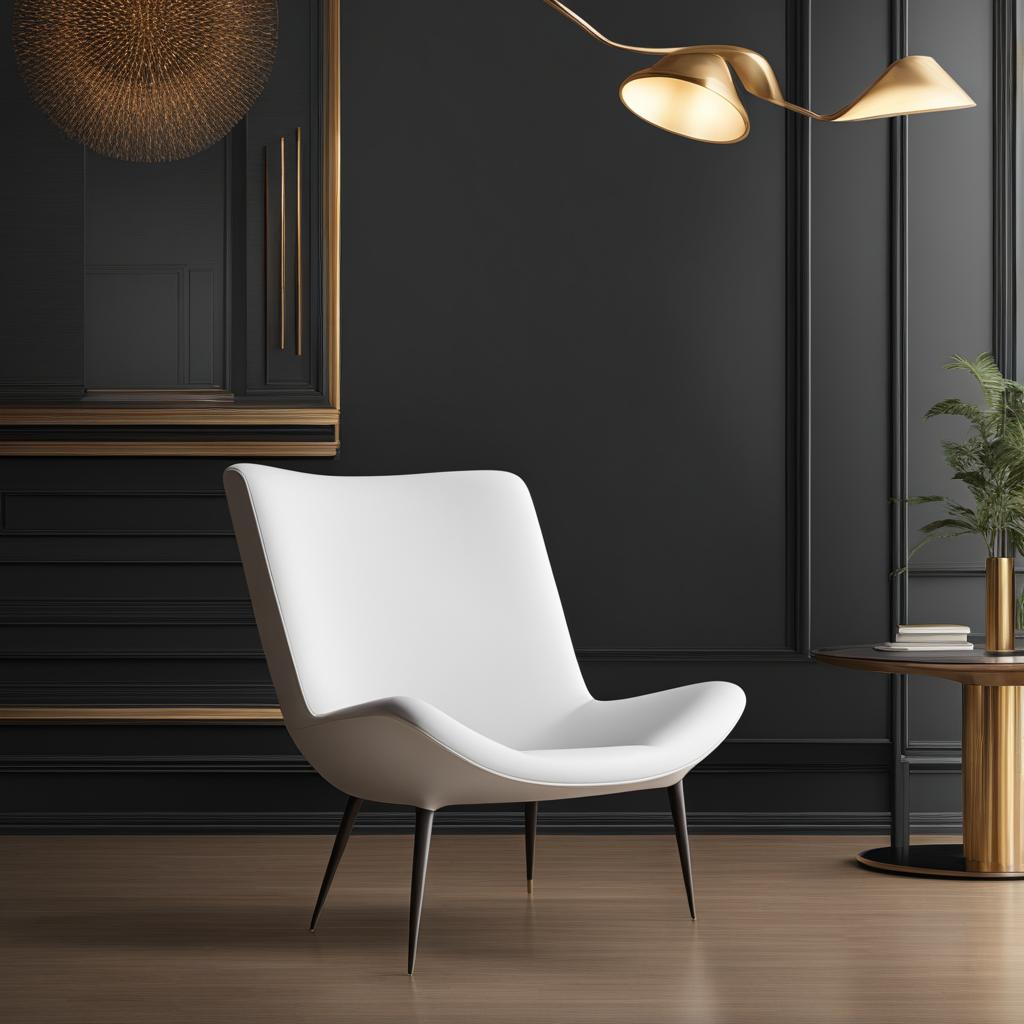 chair clipart - a sleek modern chair, an invitation to rest and ponder in style 