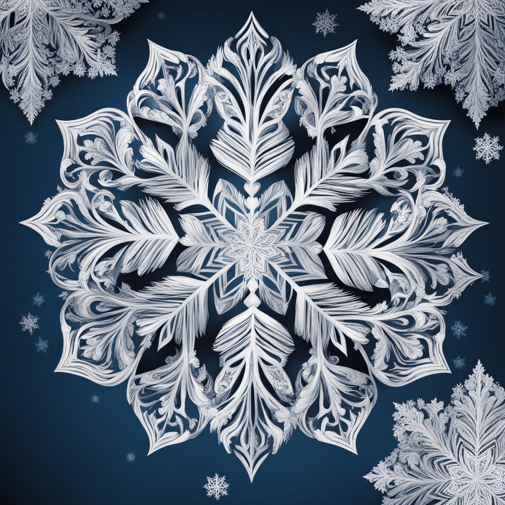 snowflake clipart - unique and intricate in design. 