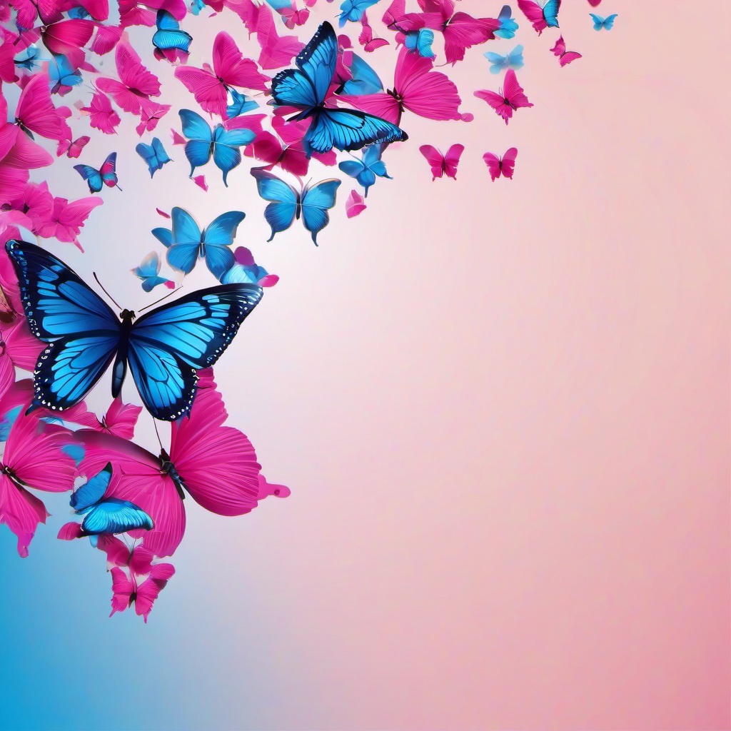 Butterfly Background Wallpaper - pink and blue butterfly background  