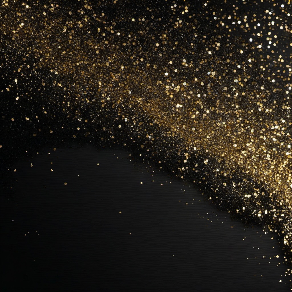 Glitter background - black with gold sparkle background  