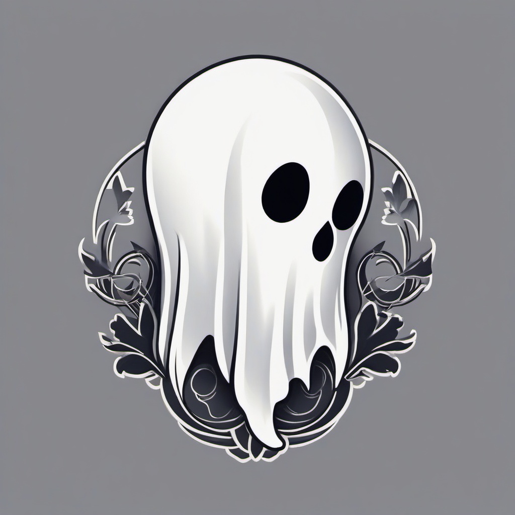 Little Ghost Tattoo-Subtle spookiness, charming and understated connection to the supernatural.  simple vector color tattoo